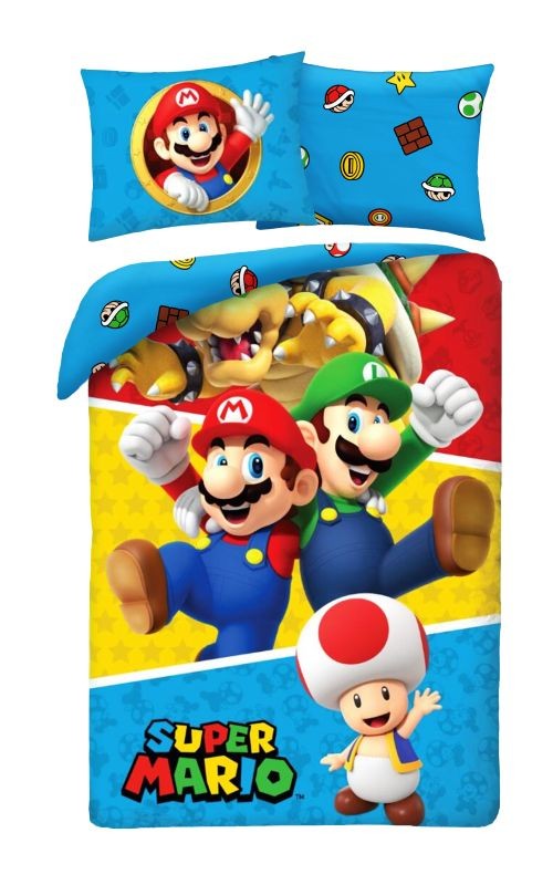 Povlečení Super Mario párty 140/200, 70/90