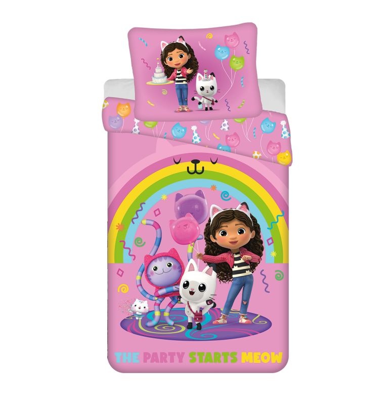 Povlečení Gábinin kouzelný domek Rainbow Party micro 140/200, 70/90