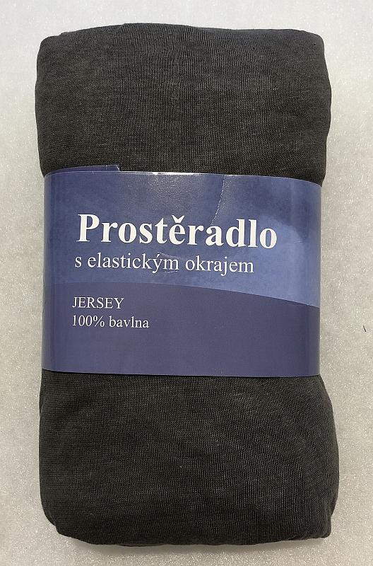 Prostěradlo Jersey Tmavě Šedá 90/200