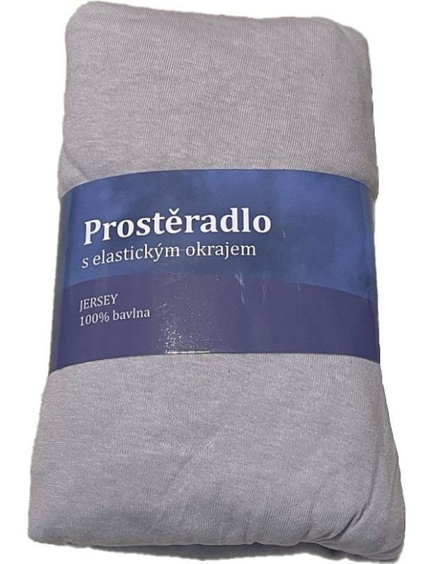 Prostěradlo Jersey Světle šedá 90/200