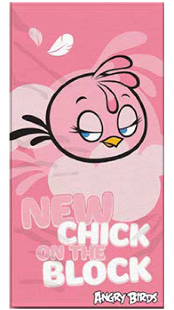 Osuška Angry Birds Stella růžová 70/140