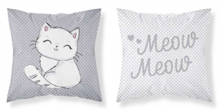 Povlak na polštářek Kočička grey 40/40