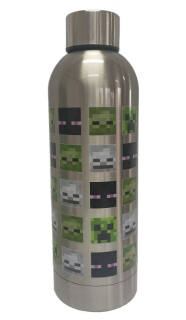 Nerezová láhev na pití Minecraft Silver 500 ml