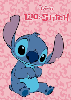 Fleece deka Lilo and Stitch růžová 100/140